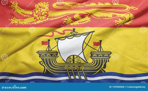 New Brunswick Province of Canada Flag Stock Illustration - Illustration ...