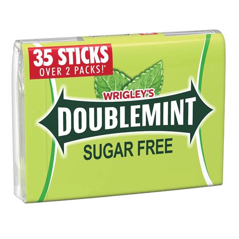 Wrigley's Doublemint Mint Gum Sugar Free Chewing Gum - 35 Stick ...