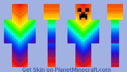 Rainbow Creeper Minecraft Skin