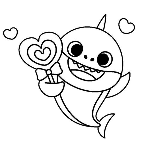 Printable Baby Shark Coloring Pages