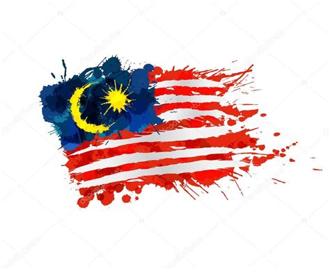 Malaysian flag made of colorful splashes Stock Vector by ©BlackSpring1 ...