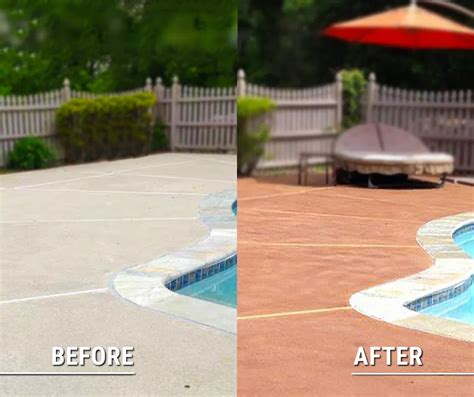 Staining Concrete Pool Decks | Direct Colors DIY Home | Concrete pool ...