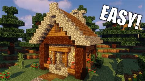 Minecraft Starter House (Spruce Cottage) - Building Tutorial - YouTube