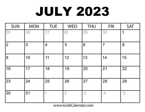 Printable July 2024 Calendar Pdf - Printable Online