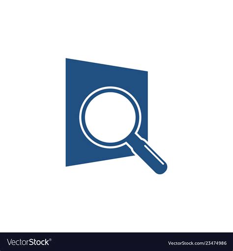 Magnifying glass searching logo icon graphic Vector Image