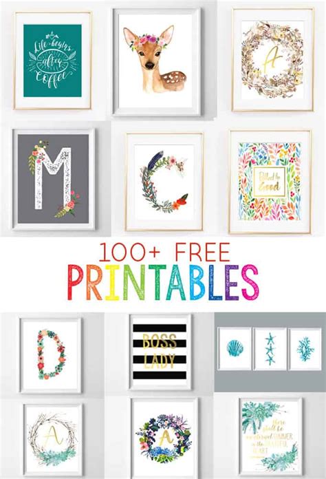 100+ Free Printables For Your Home (Printable Art for Every Room in ...