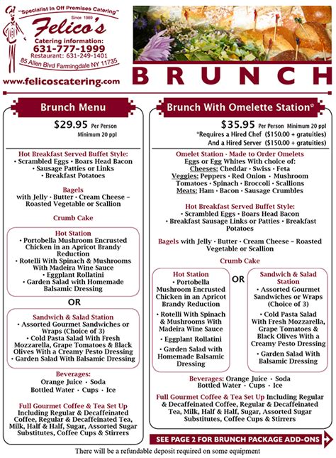 Breakfast and Brunch Catering On Long Island