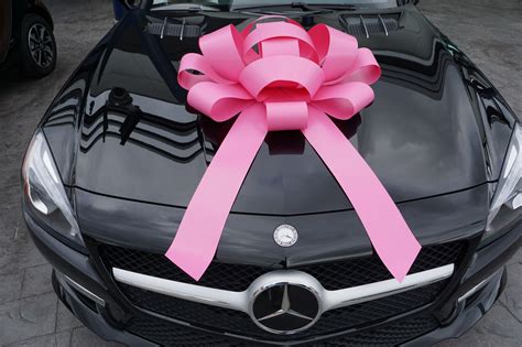 Big Pink Car Bow | Magnetic Back, Vinyl, No Scratch, Pink | Giant Bow ...