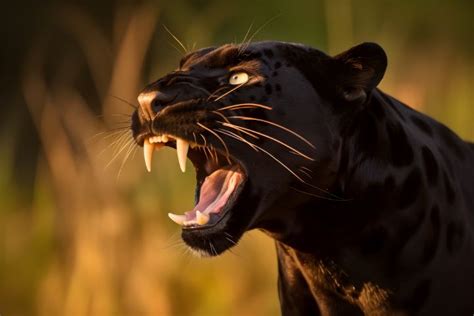 black panther roaring, baring its te - HANI HAKKAM - Photography ...