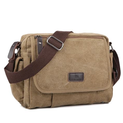 Casual Canvas Men Small Shoulder Bag Satchel Vintage Retro Crossbody ...