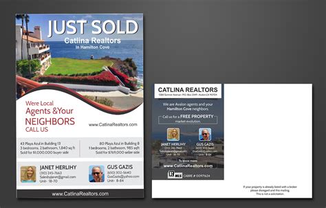 Upmarket, Serious, Real Estate Agent Postcard Design for Catalina ...