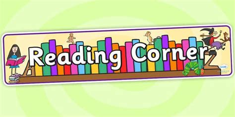 Reading Corner Display Banner | Reading corner, Reading display ...