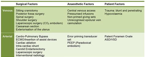 Air Embolism and Anaesthesia : WFSA - Resources