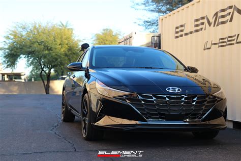 17 inch DRW D10 Gloss Black on a 2023 Hyundai Elantra | Element Wheels