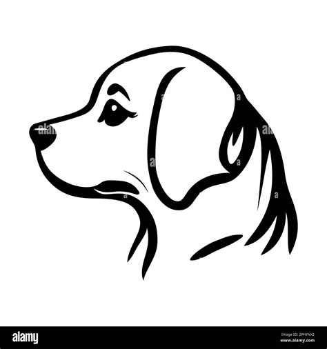 Dog head logo design. Abstract silhouette of a dog head. Vector ...