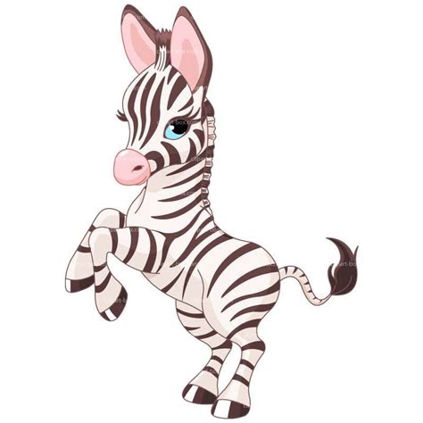 CLIPART PRANCING ZEBRA | Royalty free vector design | Baby zebra ...