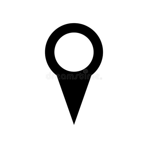 Black Map Pin Icon. Vector. Stock Vector - Illustration of locate ...