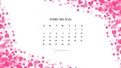 February 2024 Calendar Desktop Wallpapers | EntheosWeb