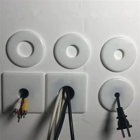 Air conditioning hole decorative cover White Plastic wall Wire hole ...