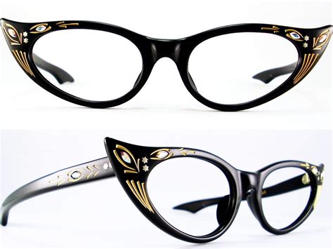 Vintage Eyeglasses Frames Eyewear Sunglasses 50s Vintage 50s Cat Eye ...