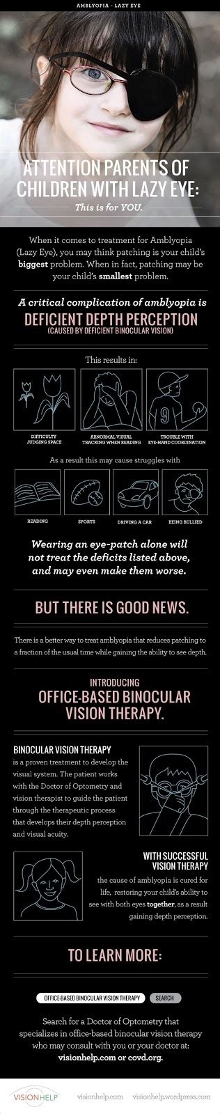 Amblyopia InfoGraphic | Vision therapy, Lazy eye exercises, Amblyopia ...