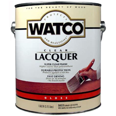 Watco 1 gal. Clear Gloss Lacquer Wood Finish (Case of 2)-63031 - The ...