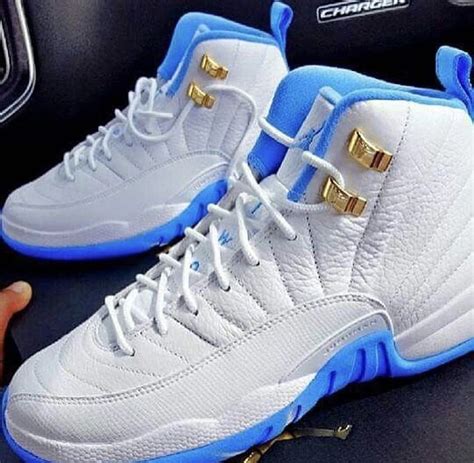 White and Blue Air Jordan 12’s | Jordan shoes retro, Jordan 23 shoes ...