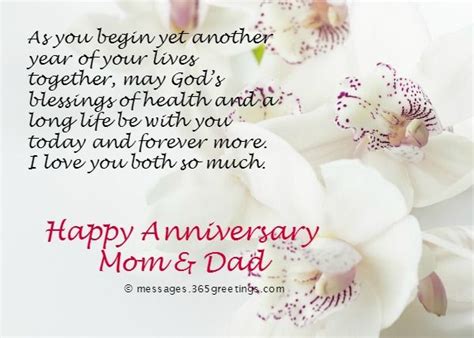 Anniversary Messages for Parents - 365greetings.com | Anniversary ...