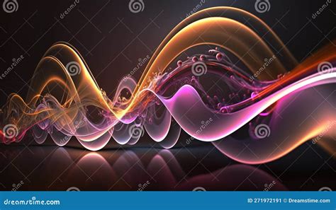 Abstract Dynamic Flowing Sounds, Music Wave Background, Generative AI ...