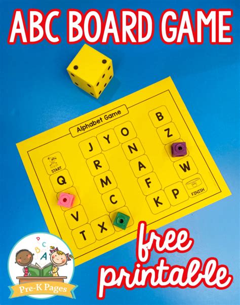 Alphabet Letter Board Game Printable - Pre-K Pages