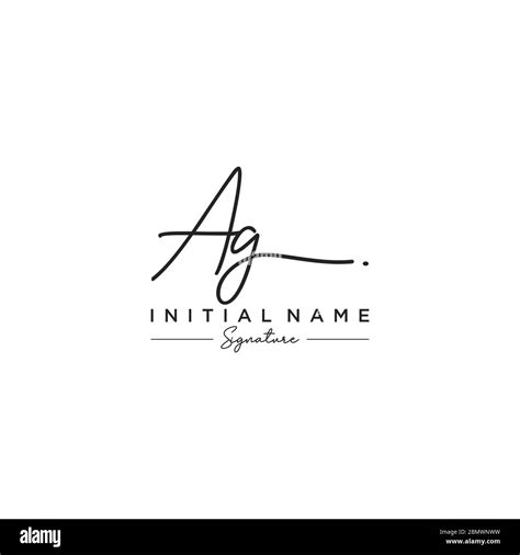 Letter AG Signature Logo Template Vector Stock Vector Image & Art - Alamy