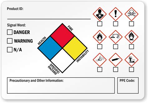 Ghs Secondary Label Template | printable label templates