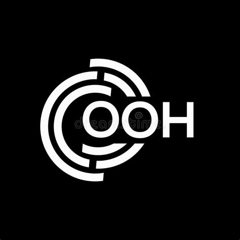 OOH Letter Logo Design on Black Background. OOH Creative Initials ...