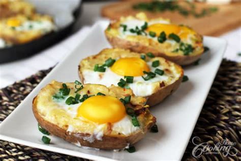 Twice Baked Potato with Egg on Top