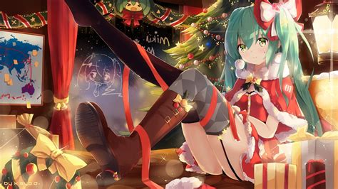 anime, Vocaloid, Hatsune Miku, Christmas, Twintails Wallpapers HD ...