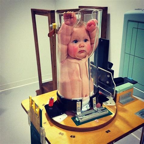 This Baby Is Squeezed Into a Glass Tube for a Baby X-Ray