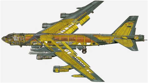 Boeing B-52 Stratofortress Cutaway Drawing in High quality