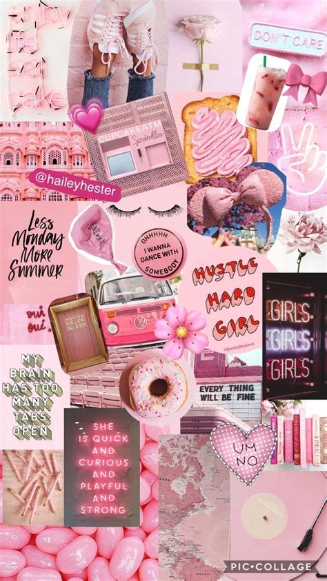 Pink Aesthetic Collage - #AESTHETIC #collage #Pink | Pink wallpaper ...