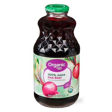 Great Value Organic 100% Beet Juice, 32 fl oz - Walmart.com