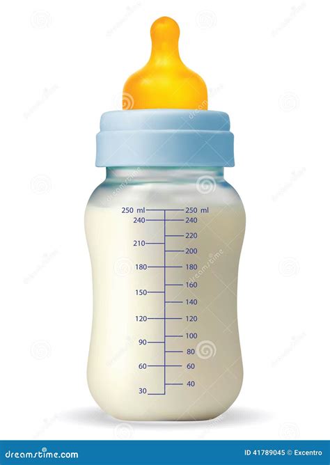 Baby milk bottle stock vector. Illustration of instrument - 41789045