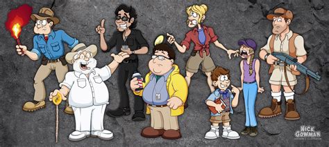 Cartoon Jurassic Park characters | Meet the legends of Isla Nublar