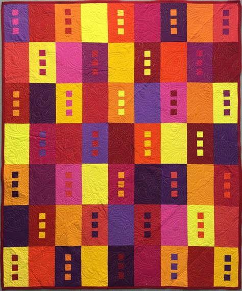 Red and Orange Modern Lap Quilt - Etsy