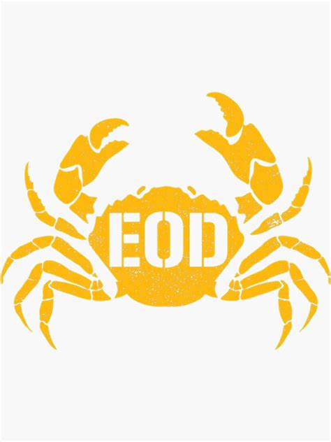 "Navy EOD Crab Shirt Explosive Ordinance Disposal Tee" Sticker for Sale ...