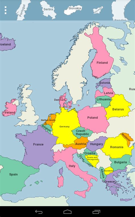 Europe Map Puzzle - App on Amazon Appstore