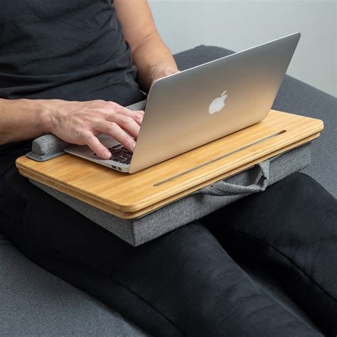 Adjustable Lap Laptop Desk With Cushion Pillow, Fits up to 15.6 Laptop ...