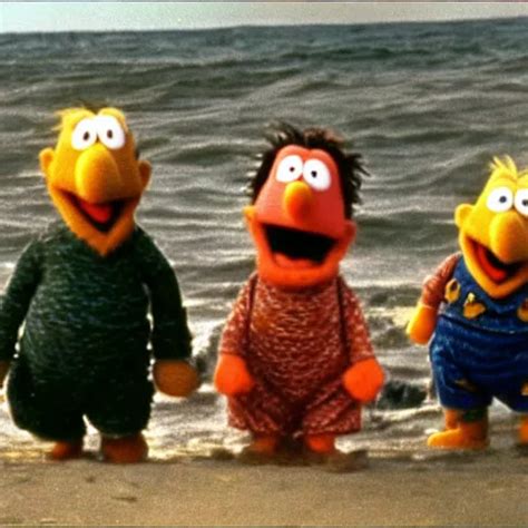 Bert and Ernie storming Omaha beach in the movie | Stable Diffusion ...