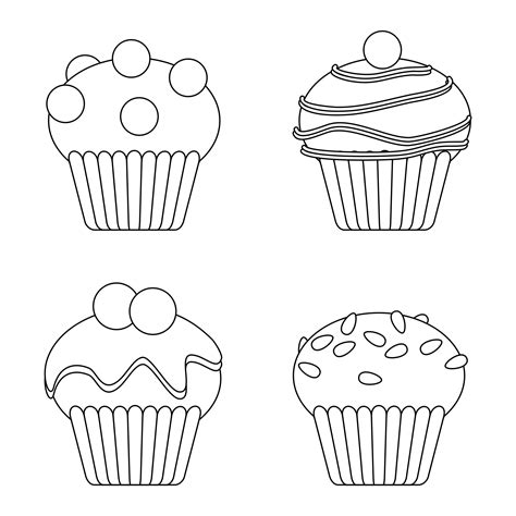 Printable Birthday Cupcake Template