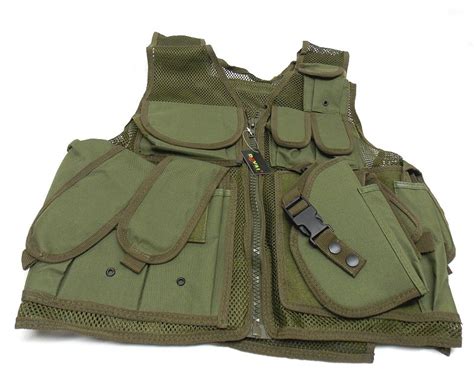 Tactical Vest With Green Holster For Simulated War Delfiero S.r.l.