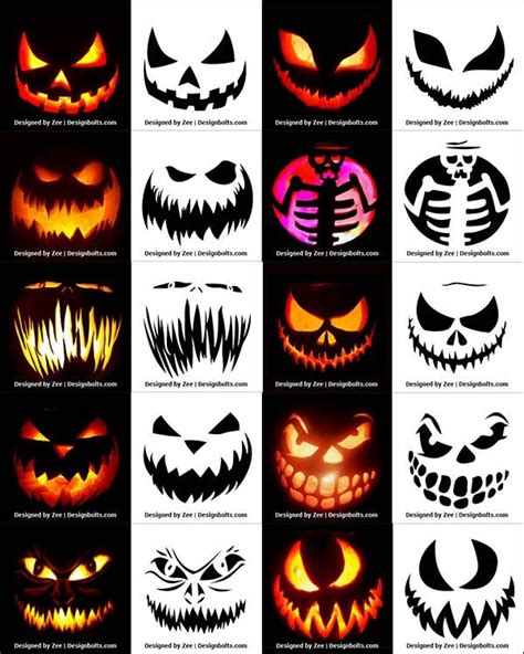 Free-Scary-Halloween-Pumpkin-Carving-Stencils,-Patterns-&-Ideas-2018 ...