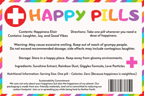 Happy Pills Label Template | PosterMyWall